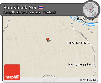 Shaded Relief 3D Map of Ban Khilek Noi