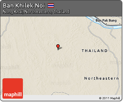 Shaded Relief 3D Map of Ban Khilek Noi