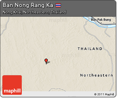 Shaded Relief 3D Map of Ban Nong Rang Ka