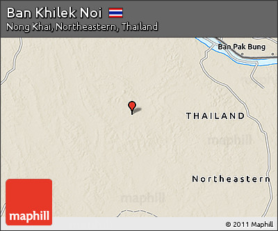 Shaded Relief 3D Map of Ban Khilek Noi