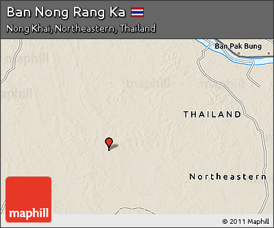Shaded Relief 3D Map of Ban Nong Rang Ka