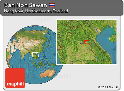 Satellite Location Map of Ban Non Sawan
