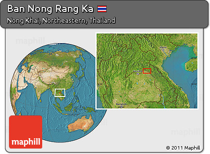 Satellite Location Map of Ban Nong Rang Ka