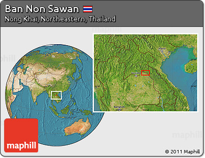 Satellite Location Map of Ban Non Sawan