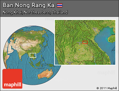 Satellite Location Map of Ban Nong Rang Ka