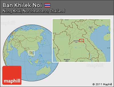 Savanna Style Location Map of Ban Khilek Noi