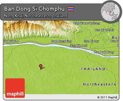 Physical Panoramic Map of Ban Dong Si Chomphu