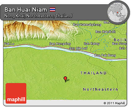 Physical Panoramic Map of Ban Huai Niam