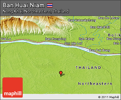 Physical Panoramic Map of Ban Huai Niam