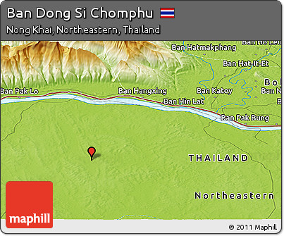 Physical Panoramic Map of Ban Dong Si Chomphu