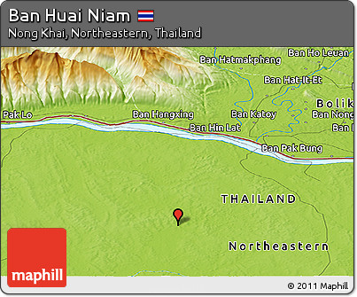 Physical Panoramic Map of Ban Huai Niam