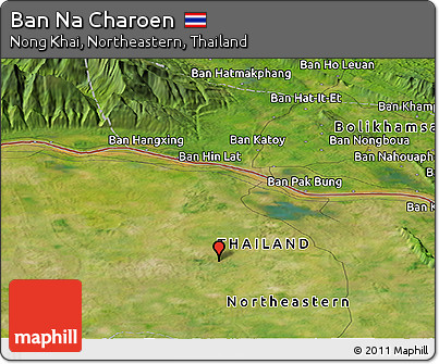 Satellite Panoramic Map of Ban Na Charoen
