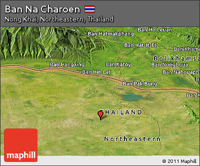 Satellite Panoramic Map of Ban Na Charoen
