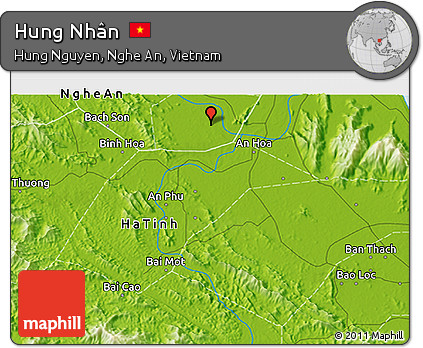 Physical 3D Map of Hung Nhân