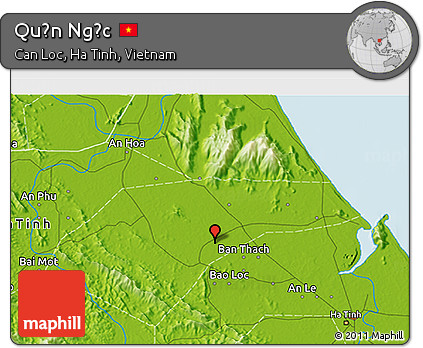 Physical 3D Map of Quần Ngọc