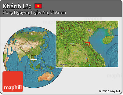 Satellite Location Map of Khánh Lộc