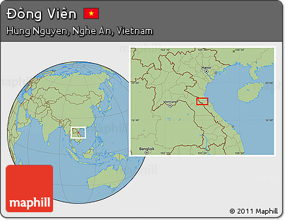 Savanna Style Location Map of Ðông Viên