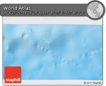 Physical 3D Map of the Area around 18° 21' 26" N, 112° 16' 30" E
