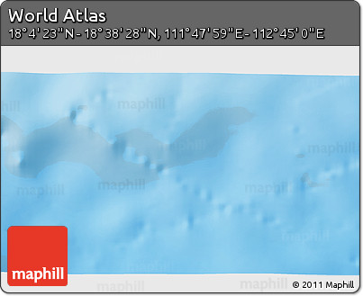 Physical 3D Map of the Area around 18° 21' 26" N, 112° 16' 30" E