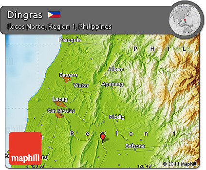 Physical Map of Dingras