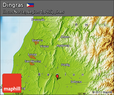 Physical Map of Dingras