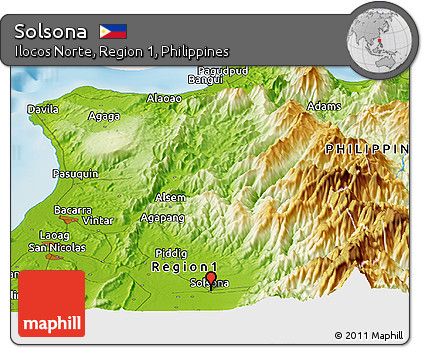 Physical Panoramic Map of Solsona