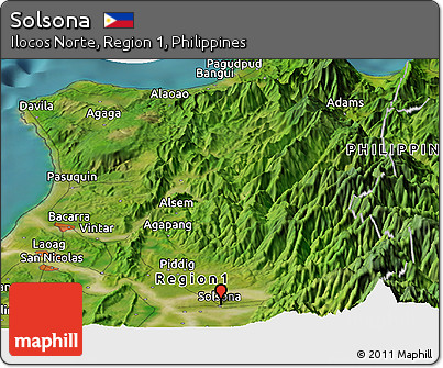 Satellite Panoramic Map of Solsona