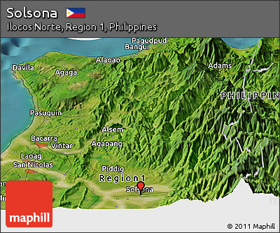 Satellite Panoramic Map of Solsona