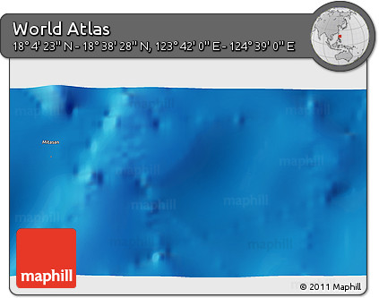 Physical 3D Map of the Area around 18° 21' 26" N, 124° 10' 30" E
