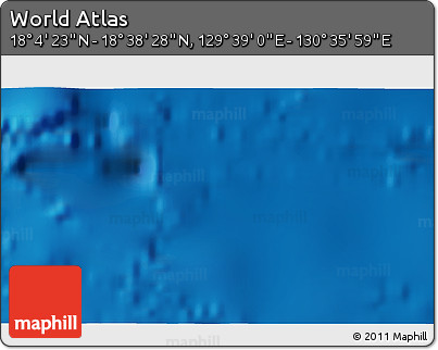 Physical 3D Map of the Area around 18° 21' 26" N, 130° 7' 30" E