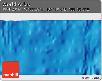 Physical 3D Map of the Area around 18° 21' 26" N, 137° 46' 30" E