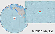 Gray Location Map of the area around 18° 21' 26" N, 140° 10' 30" W, hill shading