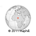 Outline Map of the Area around 18° 21' 26" N, 14° 31' 30" E, rectangular outline