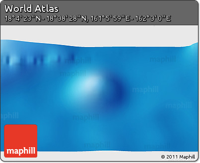 Physical 3D Map of the Area around 18° 21' 26" N, 161° 34' 29" E