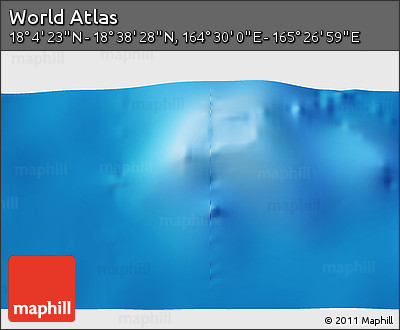 Physical 3D Map of the Area around 18° 21' 26" N, 164° 58' 29" E