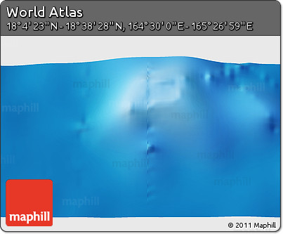 Physical 3D Map of the Area around 18° 21' 26" N, 164° 58' 29" E