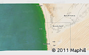 Satellite 3D Map of the area around 18° 21' 26" N, 16° 4' 29" W