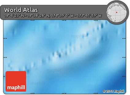 Physical Map of the Area around 18° 21' 26" N, 174° 10' 30" W