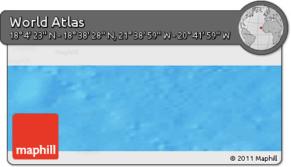 Shaded Relief Panoramic Map of the Area around 18° 21' 26" N, 21° 10' 29" W