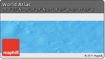 Shaded Relief Panoramic Map of the Area around 18° 21' 26" N, 21° 10' 29" W