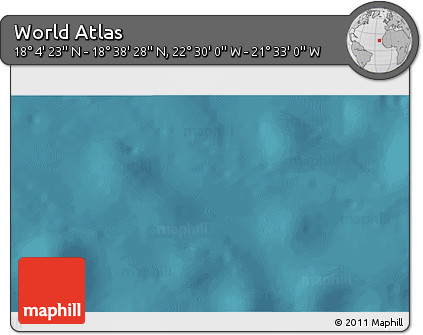 Satellite 3D Map of the Area around 18° 21' 26" N, 22° 1' 29" W