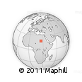 Outline Map of the Area around 18° 21' 26" N, 25° 34' 30" E, rectangular outline