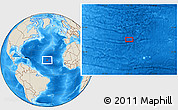 Shaded Relief Location Map of the area around 18° 21' 26" N, 38° 10' 29" W