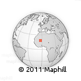 Outline Map of the Area around 18° 21' 26" N, 3° 19' 30" W, rectangular outline