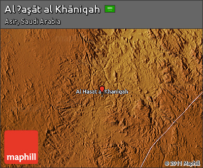 Physical Map of Al Ḩaşāt Al Khāniqah