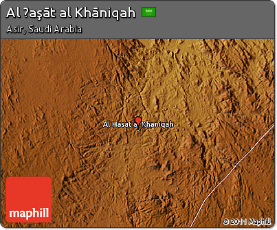 Physical Map of Al Ḩaşāt Al Khāniqah