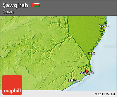 Physical 3D Map of Şawqirah