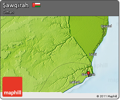 Physical 3D Map of Şawqirah