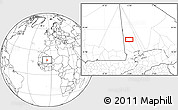 Blank Location Map of the area around 18° 21' 26" N, 5° 1' 30" W
