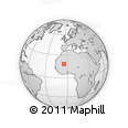 Outline Map of the Area around 18° 21' 26" N, 5° 1' 30" W, rectangular outline